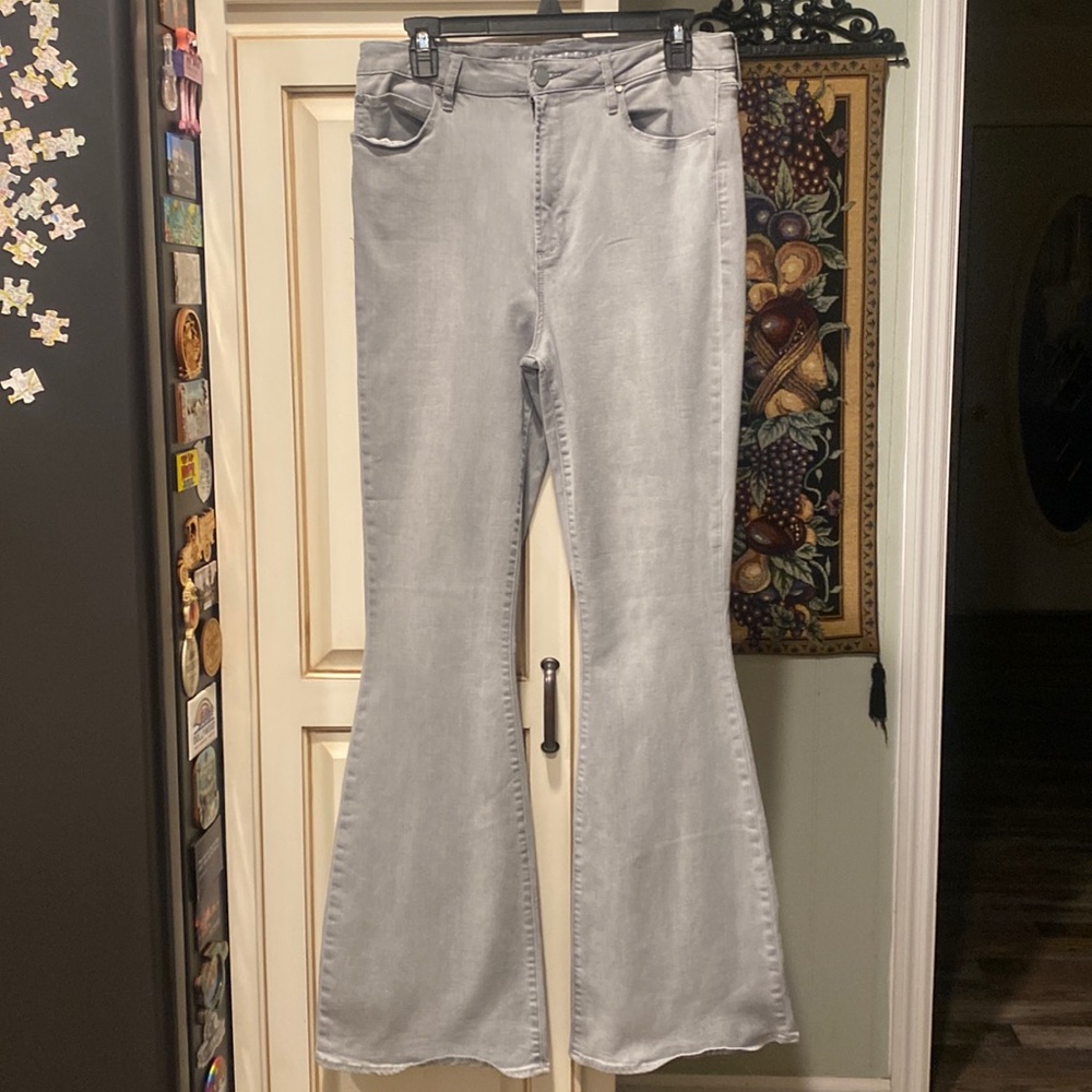 Like New Articles of Society Bluish Gray Denim Flare Jeans Bell Bottoms